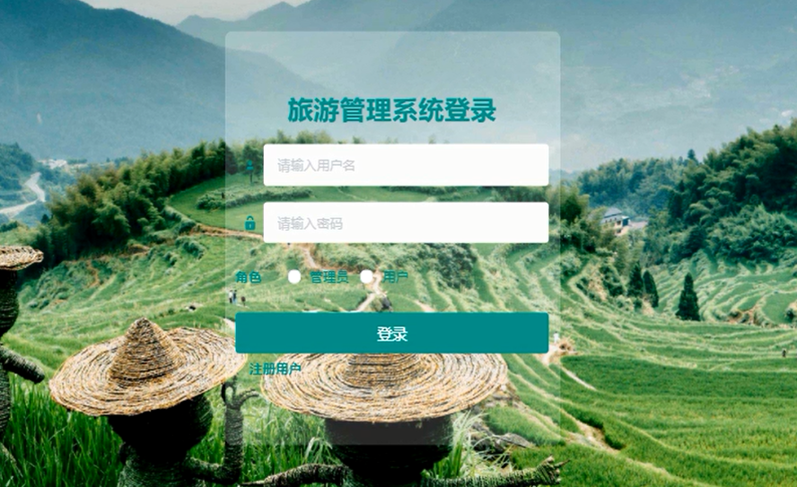 旅游管理系统的设计与实现模板截图
