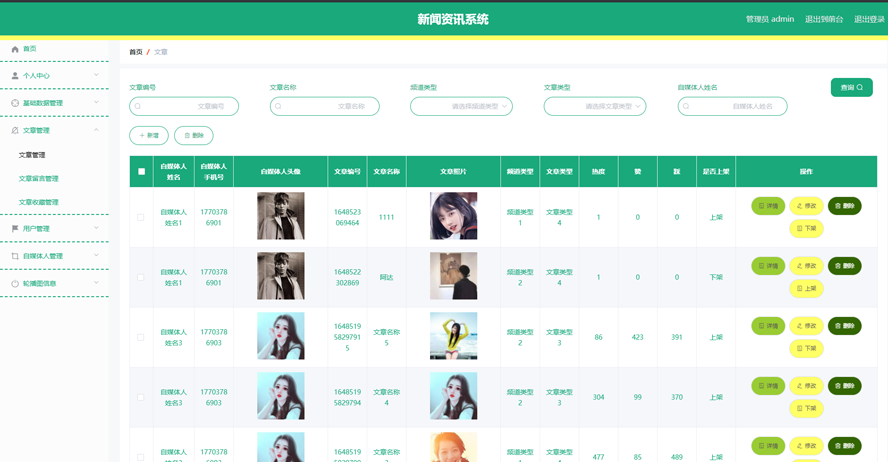 新闻资讯系统
